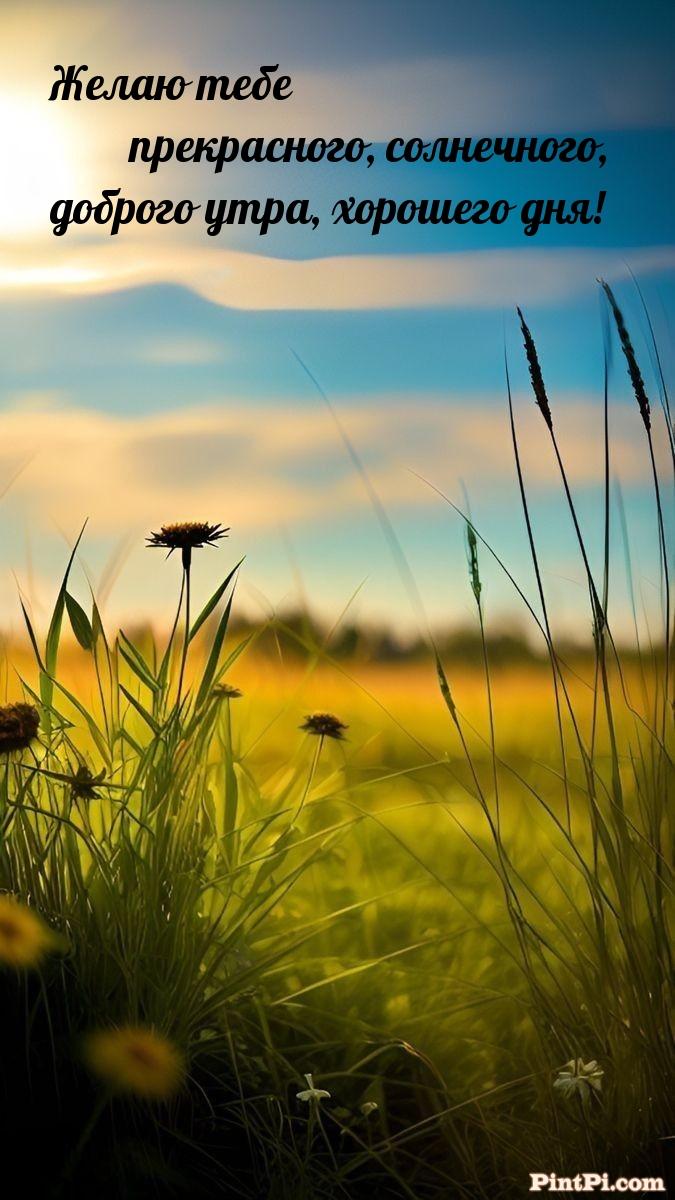 Желаю тебе прекрасного, солнечного, доброго утра, хорошего дня! 