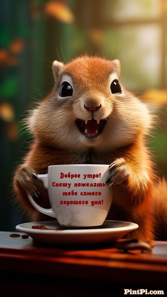 Доброе утро! Спешу пожелать тебе самого хорошего дня!